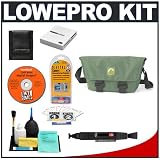 Lowepro Terraclime 100 Photo/Video Camera Bag/Case (Grass) + Accessory Kit for Canon Rebel XSi, XS, XTi, 40D, Nikon D40, D60, D80, D200, D300, D700, Olympus Evolt E-410, E-420, E-510, E-520, and Sony Alpha A200, A300, A350, A700 Digital SLR Cameras
