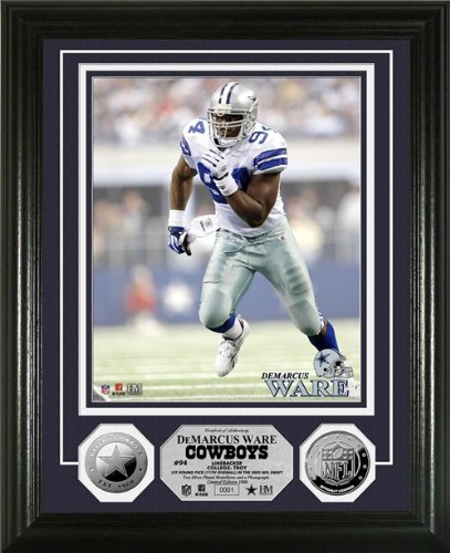 Demarcus Ware Framed Silver Coin Dallas Cowboys Photo Mint