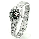 【逆輸入SEIKO5 】セイコーファイブ レディース 自動巻き&手巻き腕時計 ブラックダイアル グレー×レッド ウォッチ SYMG47K1