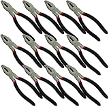 KENOH ブラックグリップ ペンチ 12本セット 175mm