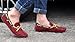 HAPPYSHOP(TM Men's Genuine Leather Polishing Color Slip-on Driving Shoe Loafer Flats