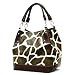 XL Brown Bottom Giraffe Designer Inspired Animal Print Handbag Purse Bag Tote Image
