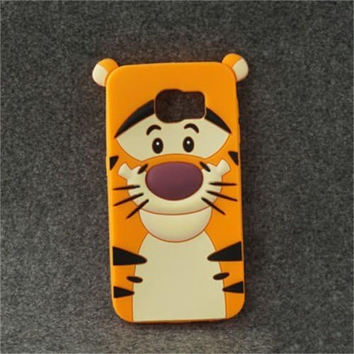 Galaxy S6 Edge Case,S6 Edge Silicone Case,Anya 3D Cute Cartoon Silicon Gel Soft Rubber Back Case Skin Cover for Samsung Galaxy S6 Edge G9250 Tigger