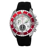 Swiss Military Mens 06-4096-04-001-04 Hanowa Sealander Silver Dial Rubber Strap Watch by Swiss Military Hanowa
