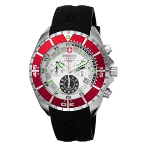 Swiss Military Men's 06-4096-04-001-04 Hanowa Sealander Silver Dial Rubber Strap Watch