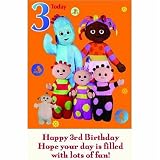Jumbo Age 3 In the Night Garden Birthday Card 10 x 8"