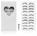SHANY Cosmetics 10 Pairs of Different Reusable Natural Long False Eyelashes with Free Glue - Set#1