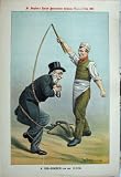 1891 POLITICAL CARTOON ASTON MANOR WHIP CONSERVATIVE