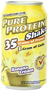 Pure Protein Ready to Drink Shake 35 Grams Protein, Banana Creme (Pack of 12)