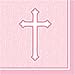 Creative Converting 18 Count Lunch Napkins, Faith Pink