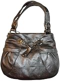 Women's B Makowsky Leather Purse Handbag Tempe Shopper Pewter