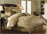 8pc Oversized Bed in a Bag Lux Versiles Davanport Gold Duvet Set - Queen - Luxury Cover Set