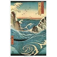 Utagawa Hiroshige (Naruto Rapids) Art Poster Print