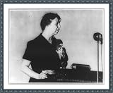 Historic Print (S): [Eleanor Roosevelt, half length, facing right, standing before microphone]