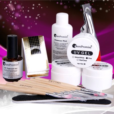 UV Gel Starte Set Pinsel Feile Cutter Cleaner Topcoat Preisvergleich