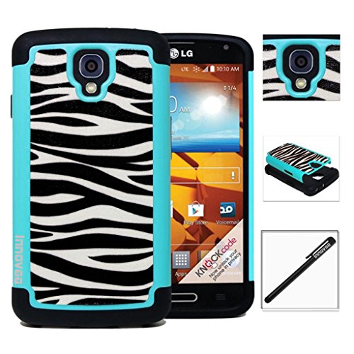 LG Volt / LS740 Case, INNOVAA Smart Grid Defender Graphic Case W/ Touch Screen Stylus Pen - Zebra Skin