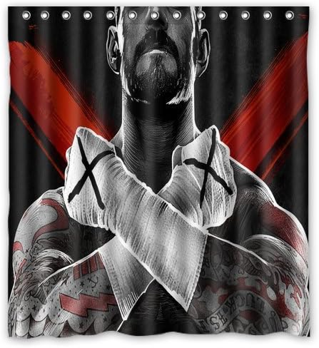 New Custom Cm Punk Punch Shower Curtain fit standardized bath tubs 66" x 72" Modern Home Decor FP-0014138
