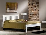 Birlea Denver 4ft6 Double Bed Frame White Low Foot End