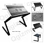 Adjustable Laptop Table with Cooler Laidback Laptop Desk Portable Bed Tray Book Stand A7