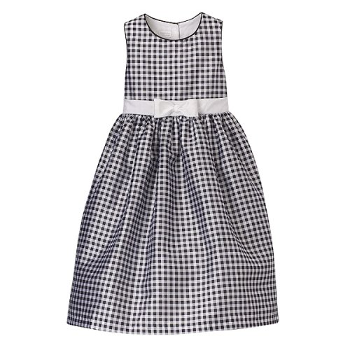 Girls' Perfectly Dressed® Gingham Dress - Black/ White