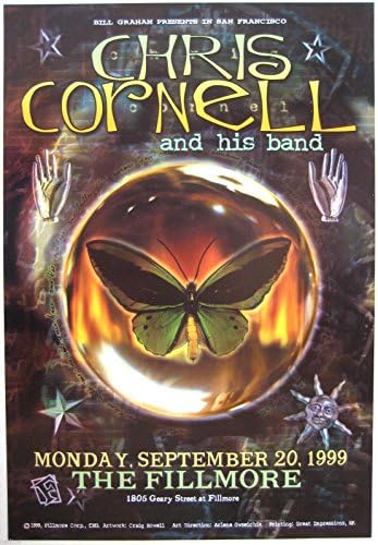 CHRIS CORNELL- 1999 Concert Poster by Craig Howell, Fillmore F383, Soundgarden
