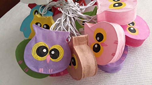 Handmade Mix Owl Color Zoo Animal Plant Paper Lantern String Light Kid Bedroom Light Display Garland Colorful