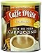 Caffe D’Vita Caramel Cappuccino Mix - Caramel Instant Coffee, Latte Mix, Gluten Free, No Cholesterol, No Hydrogenated Oils, No Trans Fat, 99% Caffeine Free, Instant Coffee Drink - 16 Oz Can, 6-Pack