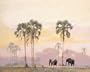 Brewster Round the World 259-72010 Pre-pasted Wall Mural Elephant Walk, 72-Inch Height x 108-Inch Width