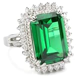 CZ by Kenneth Jay Lane Elegant CZ Emerald Pave Ring