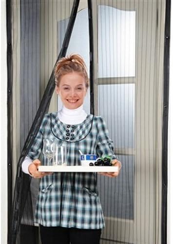 35.4" Mosquito Off Magnetic Screen Black Curtain Garden Patio Outdoor Indoor Doors Insect Mesh Pet