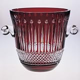 RUBY ICE BUCKET - KING LOUIS 24% CRYSTAL RUBY ICE BUCKET - ice bucket