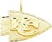 14K Gold NFL Kansas City Chiefs Logo Charm Diamond Cut