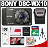 Sony Cyber-Shot DSC-WX10 Digital Camera (Black) with 3D Sweep Panorama + 8G ....