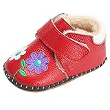 Happy Cherry ベビーシューズ 幼児靴 女の子 冬 防寒 滑り止め 安全 柔らかい コンフォート レッド 14