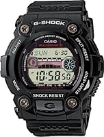 G-Shock GW-7900-1ER Men's Quartz Watch with Grey Dial - Digital Display and Black Resin Strap