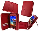 rooCASE Executive Portfolio (Red) Leather Case Cover with Landscape / Portrait View for Samsung GALAXY Tab 7.0 PLUS Tablet