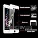 DBPOWER 9H Tempered Glass Full Screen Protectors for iPhone 6 / 6S - White