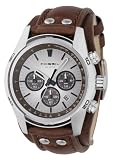 Fossil Cuff Chronograph Tan Dial Watch