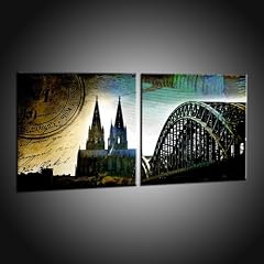 Kunstdruck Tolle Drucke von K�ln Sehensw�rdigkeiten auf Leinwand in 40x80 cm
