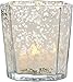 Luna Bazaar Vintage Mercury Glass Candle Holder (2.75-Inch, Patricia Design, Silver)