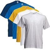 Fruit of the Loom 5er Pack T-Shirts, Farbset III, Größe XXL