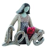 "Love" Artstone Angel Collectible Figurine with Heart