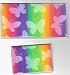 Checkbook Cover Debit Set Made with Tie Dye White Butterfly Fabric