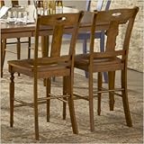 Barbados Counter Height Dining Chair in Honey Oak [Set of 2]