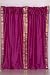 Pair Violet Red sari curtains with attached valance