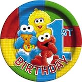 Sesame Street 1st Birthday Dinner Plates 8ct