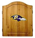 Imperial Baltimore Ravens Licensed Solid Pine Cabinet and Bristle Dartboard Set