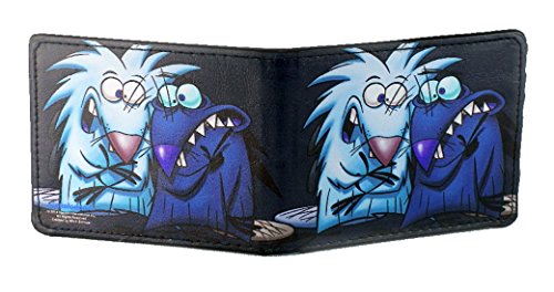Angry Beavers Bi-Fold Wallet – Daggett & Norbert Funny Pose Faces on Black