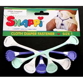 Snappi Cloth Diaper Fasteners - Pack of 3 (Mint color mix)