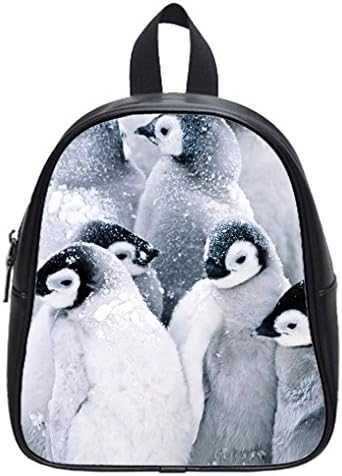 Arctic Penguins Custom Small Black Backpack Kid's School Bag Student Shoulder Bag